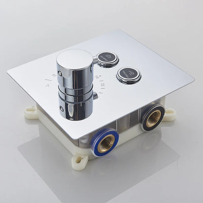 Chrome Thermostatic Shower Mixer Valve Shower Panel 2/3-Way