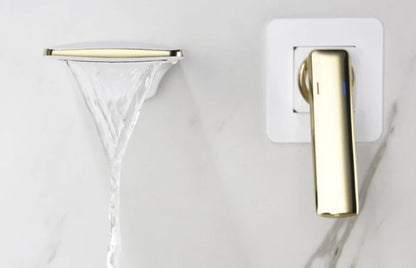 Black Rose Gold Wall Mounted Bathroom Basin Sink