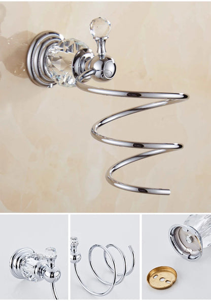 Bathroom Hardware Crystal Bath Towel Shelf Toilet Paper