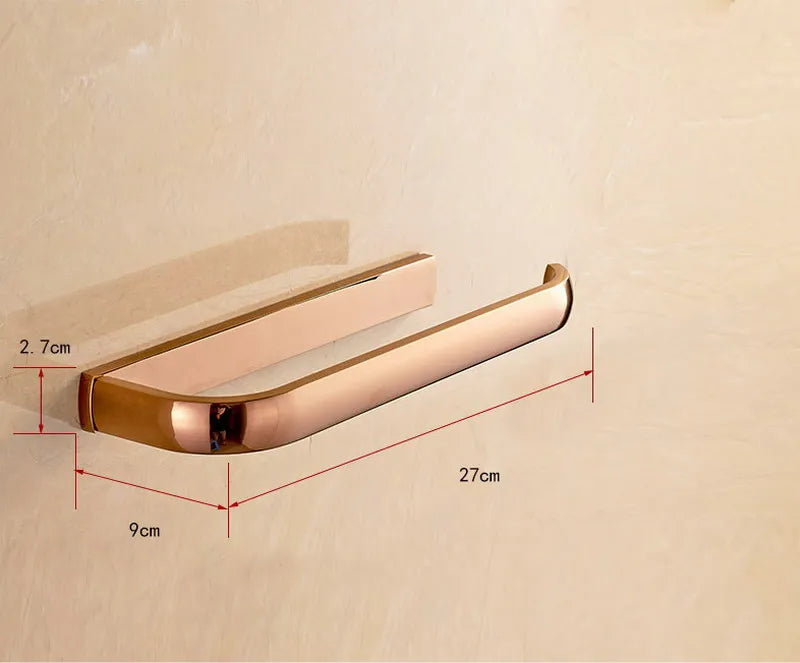 Rose Gold Double Towel Bars Bathroom Towel Ring