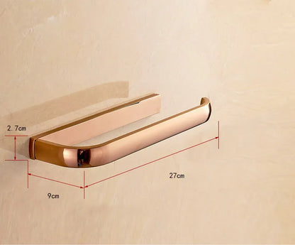 Rose Gold Double Towel Bars Bathroom Towel Ring