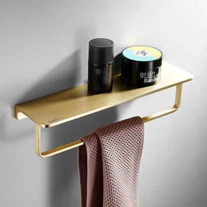 Bathroom Towel Rack Corner Shelf Paper Holder Hook