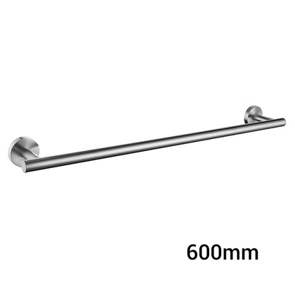 Bathroom Hardware Kit Brushed Stainless Steel Round Wall