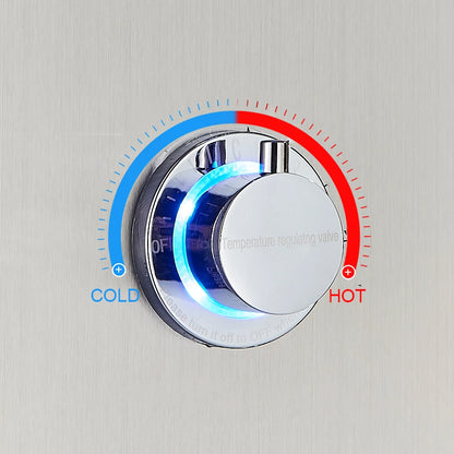 Led Light Shower Panel Waterfall Rain Digital Display