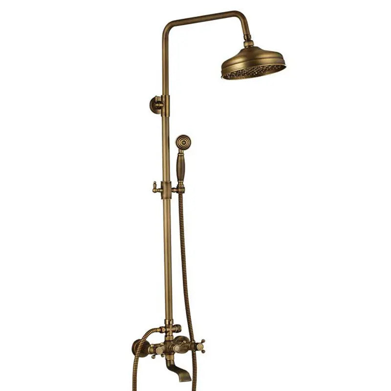 Classic Antique Brass Bathroom Shower Faucet Bathtub Shower