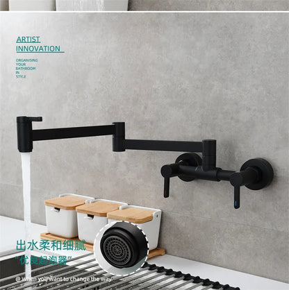 Pot Filler Tap Wall Mounted Foldable Faucet Cold