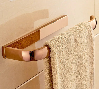 Rose Gold Double Towel Bars Bathroom Towel Ring