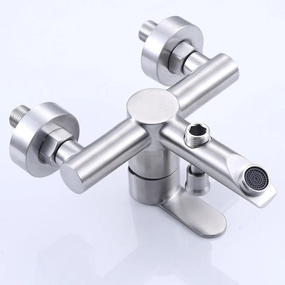 Bathroom Shower Faucet 304 Stainless Steel Triple Bathtub