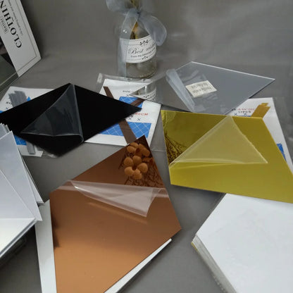 10/17/32/58pcs 3d Mirror Stickers Acrylic Triangles