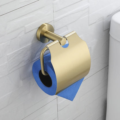 Bathroom Hardware Brushed Gold Toilet Brush Holder Robe
