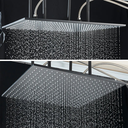 Rozin Matte Black Thermostatic Shower Faucet Concealed Install