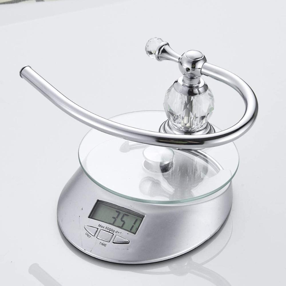 Brass Shower Shelf Toilet Paper Holder Silver Crystal