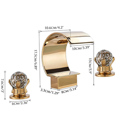 Wanmivezlo Waterfall Bathroom Basin Faucet Deck Mounted Cold