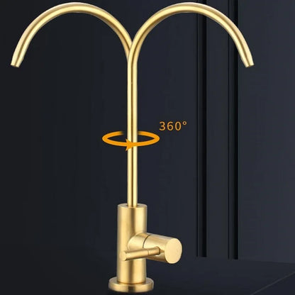 Kktnsg Water Purifier Faucet Brushed Gold Faucet Osmosis