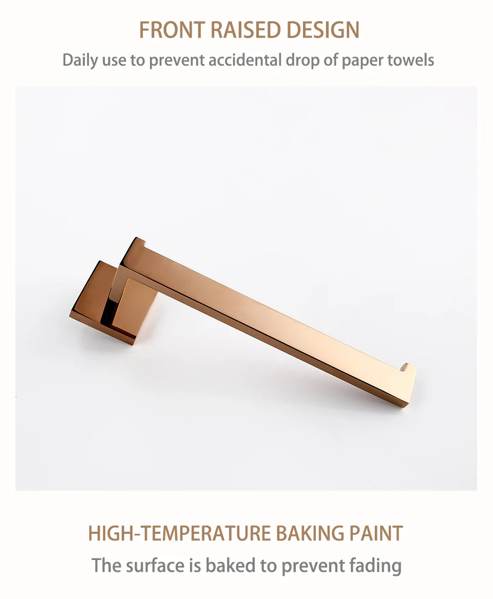 Rose Gold Bathroom Wall Mount Shelf Toilet Bath