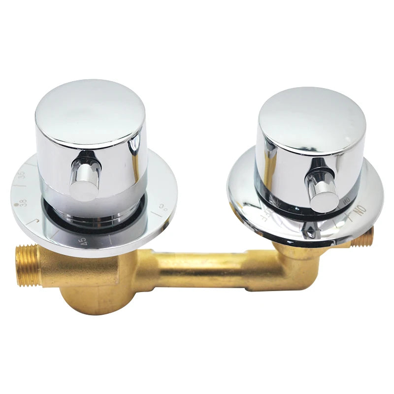 Brass Thermostatic Shower Faucet Way Output Shower Room