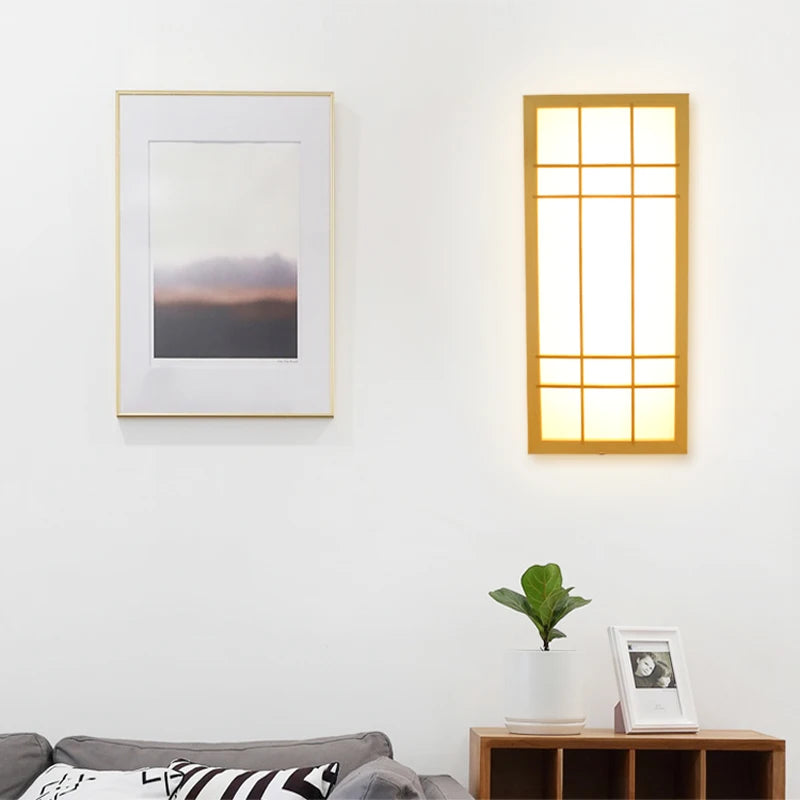 Modern Japanese Wall Lamp Tatami Style Minimalist Wall