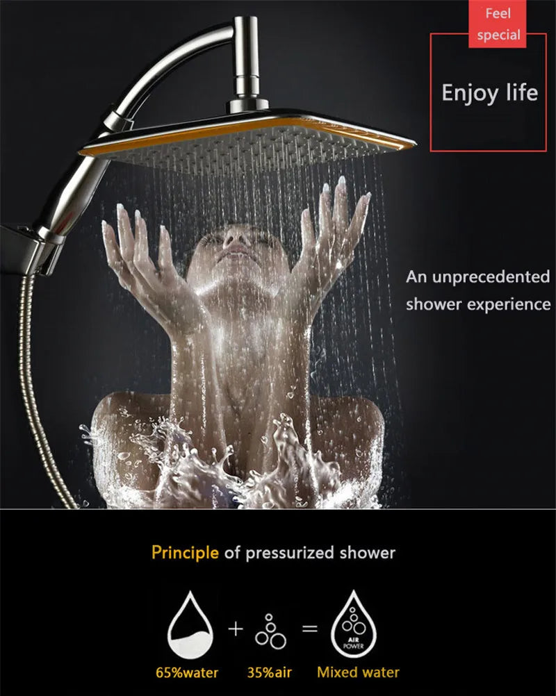 6/9 Inch Large Flow Supercharge Rain Shower Head