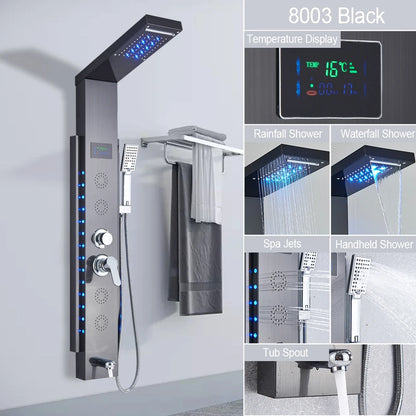 Myqualife Top Design Led Shower Panel Function Bathroom