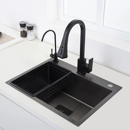 Black Sink 304 Stainless Steel Vegetable Washing Basin