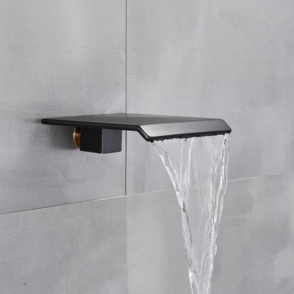 Black Shower Faucets Wall Mounted Rainfall Shower System