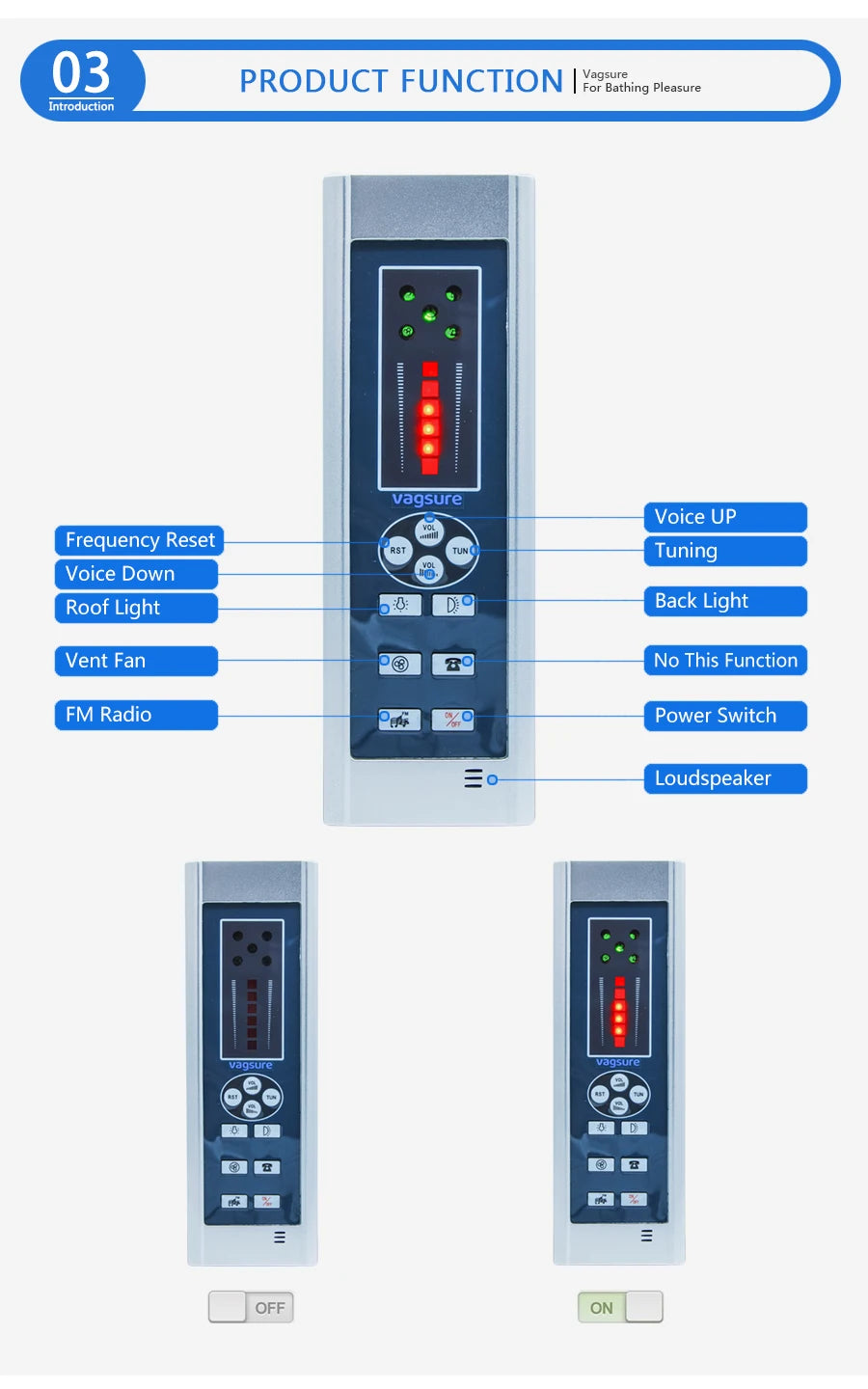 Ce Fm Radio Shower Controller Kit Shower Room