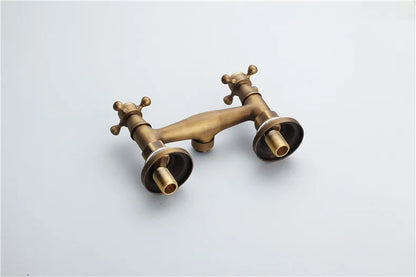 Retro Shower Faucets Antique Brass Ceramics Bathtub Faucets