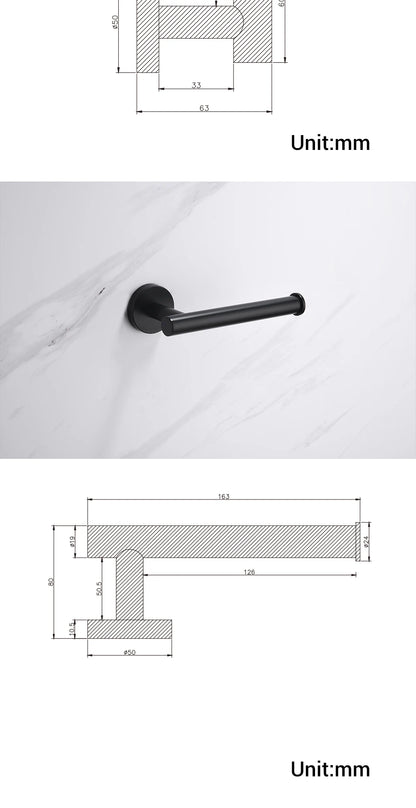 Bathroom Hardware Kit Towel Bar Wall Mount Matt