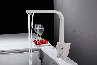 Contemporary Brass Matte Black Square 3-Way Purified Sink