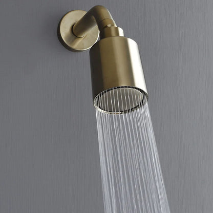 Brushed Gold Bathroom Shower Rainfall Shower Head Handle