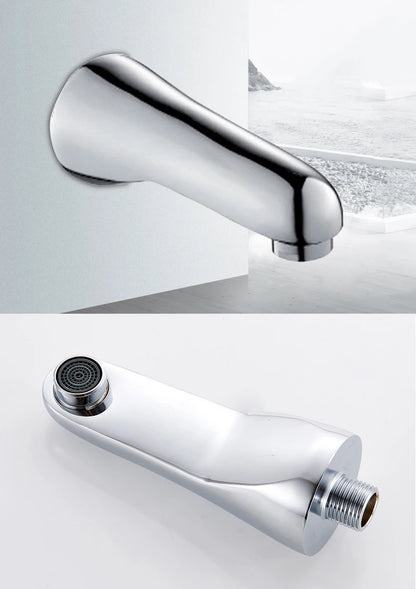 Becola Wall Mounted Faucet Spout Square Round Brass