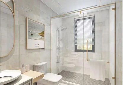 Basin Faucet Gold Waterfall Faucet Brass Bathroom Faucet