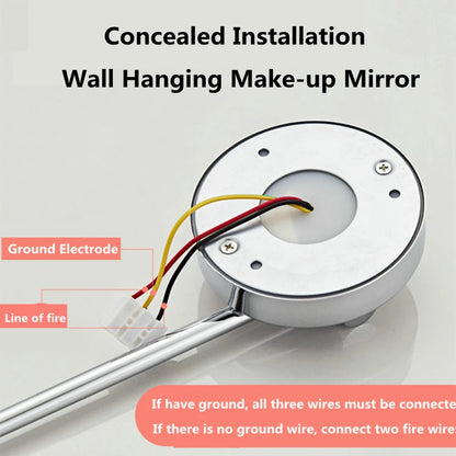 Silver Brass Dual Side Led Light Bathroom Mirror