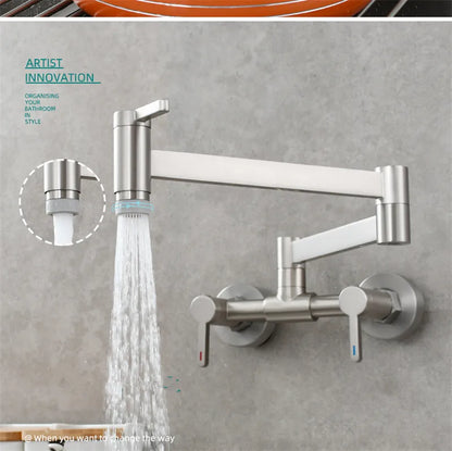 Pot Filler Tap Wall Mounted Foldable Faucet Cold
