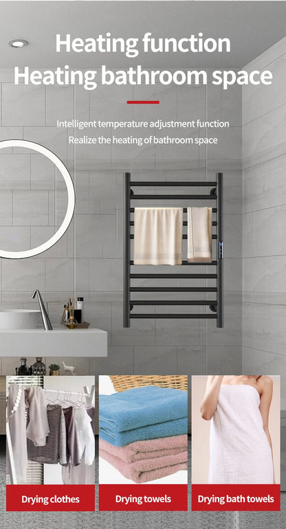 Smart Electric Towel Rack Stainless Steel Heated Towel