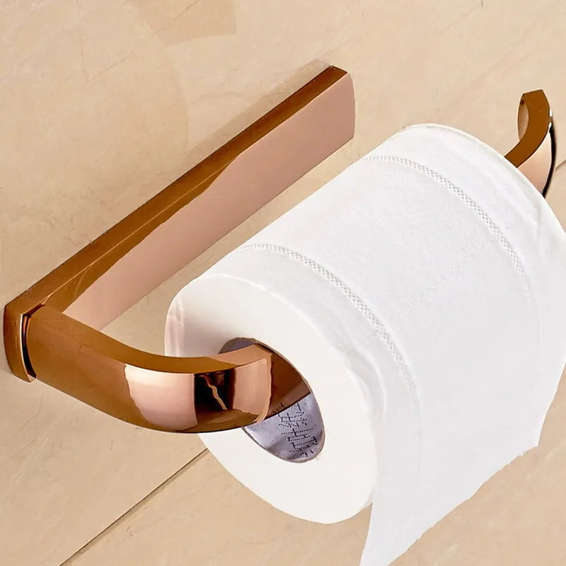Rose Gold Double Towel Bars Bathroom Towel Ring