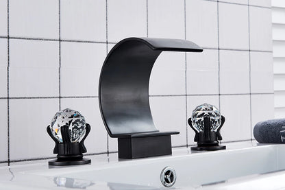 Wanmivezlo Waterfall Bathroom Basin Faucet Deck Mounted Cold