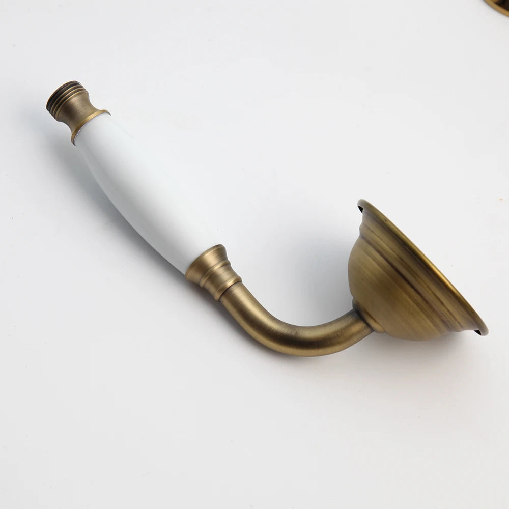 Zappo Antique Brass Bathroom Thermostatic Shower W/ Rainfall