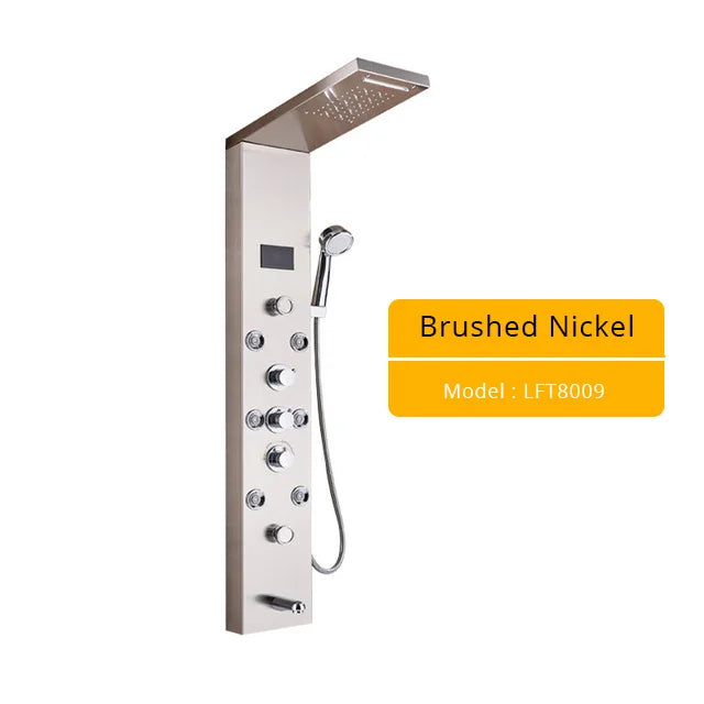 Led Light Shower Panel Faucet Waterfall Rain Shower