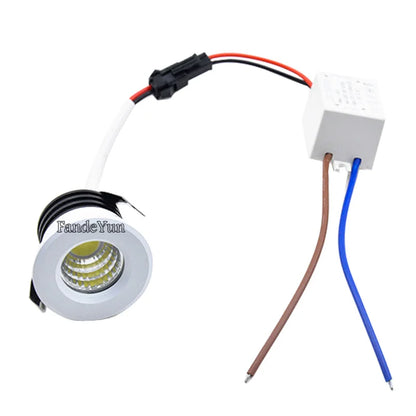 Dimmable Silvery/Black/White/Golden Mini Led Cob Downlights 3w