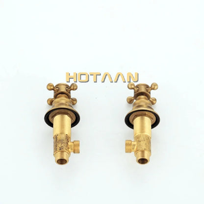 Solid Brass Bathroom Basin Mixer Tap Antique Brass