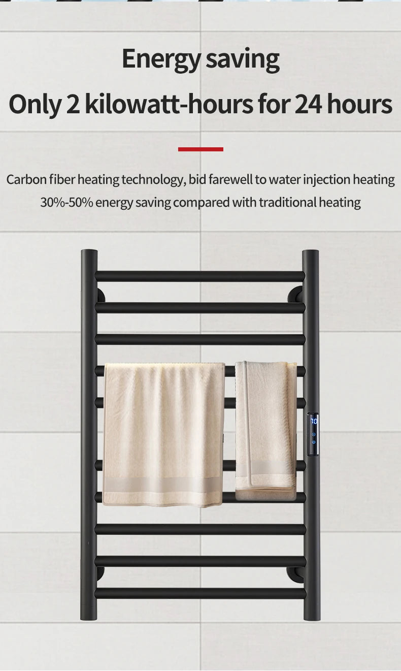 Smart Electric Towel Rack Stainless Steel Heated Towel