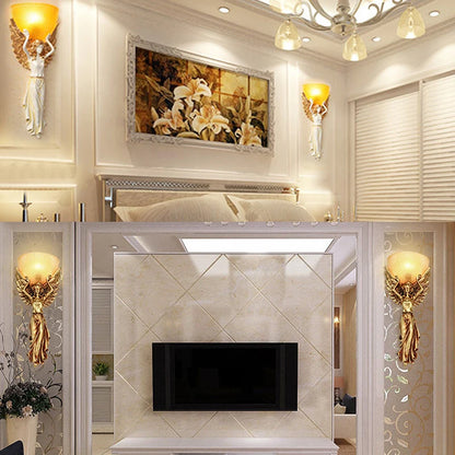 Retro Angel Girl Wall Lamp Led Lighting Fixtures