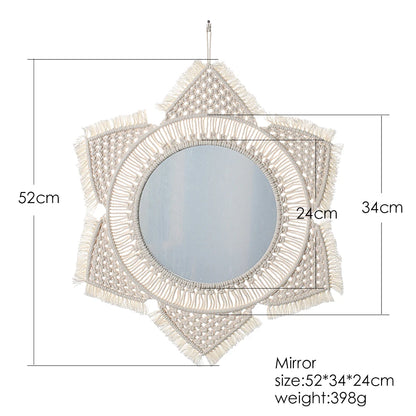 Wall Mirror Macrame Decorative Mirrors Boho Decor Wall