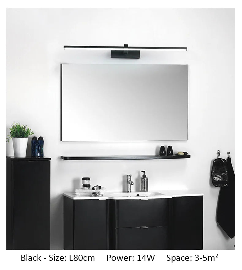 Modern Led Wall Lamp 120 100 80cm Mirror