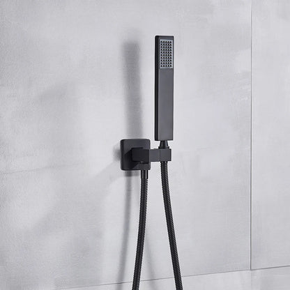 Rozin Matte Black Thermostatic Shower Faucet Wall Mount