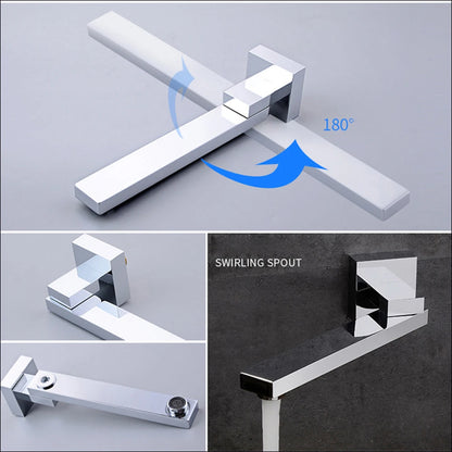 Rozin Wall Mount Rainfall Shower Faucet Chrome Concealed