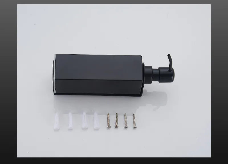 Black Liquid Soap Dispenser Shampoo Hotel Bathroom Wall