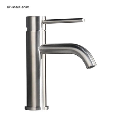 Brushed Rose Gold Bathroom Sink Faucet Deck Mounted