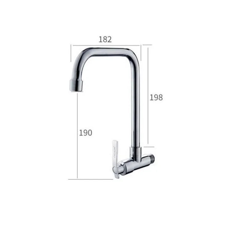 Wall Mount 360 Rotating Swivel Basin Sink Faucet